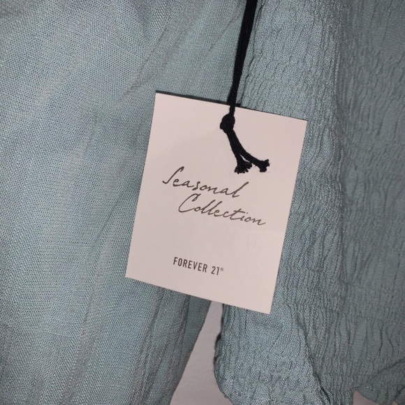 Women’s Woven Top/OFF SH SEAFOAM - Picture 3 of 4